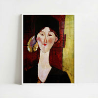 Beatrice Hastings (1915) by Amedeo Modigliani – Art Print - Art print in white frame
