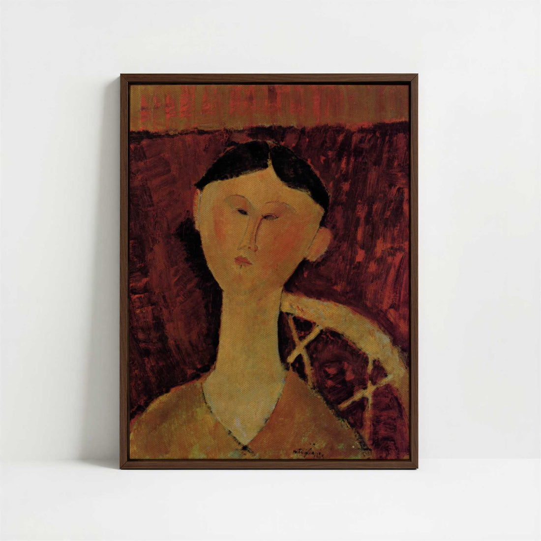Framed Canvas - Framed canvas in dark wood color frame