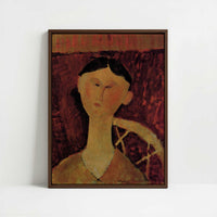 Framed Canvas - Framed canvas in dark wood color frame