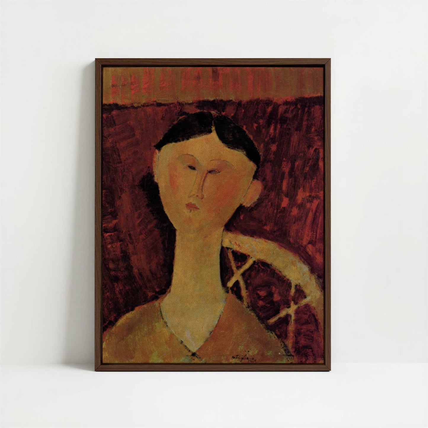 Framed Canvas - Framed canvas in dark wood color frame