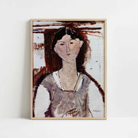 Beatrice Hastings (1915) by Amedeo Modigliani – Art Print - Art print in oak frame