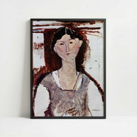 Beatrice Hastings (1915) by Amedeo Modigliani – Art Print - Art print in black frame