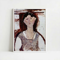 Beatrice Hastings (1915) by Amedeo Modigliani – Art Print - Art print in white frame