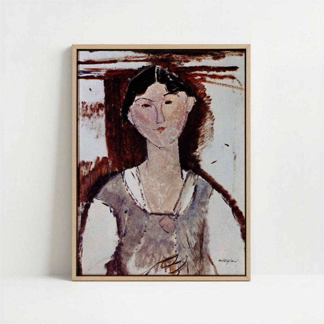 Framed Canvas - Framed canvas in oak color frame