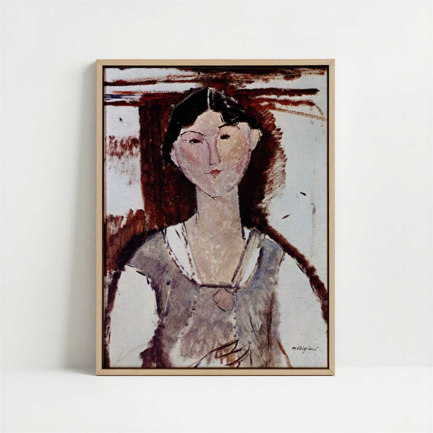 Framed Canvas - Framed canvas in oak color frame