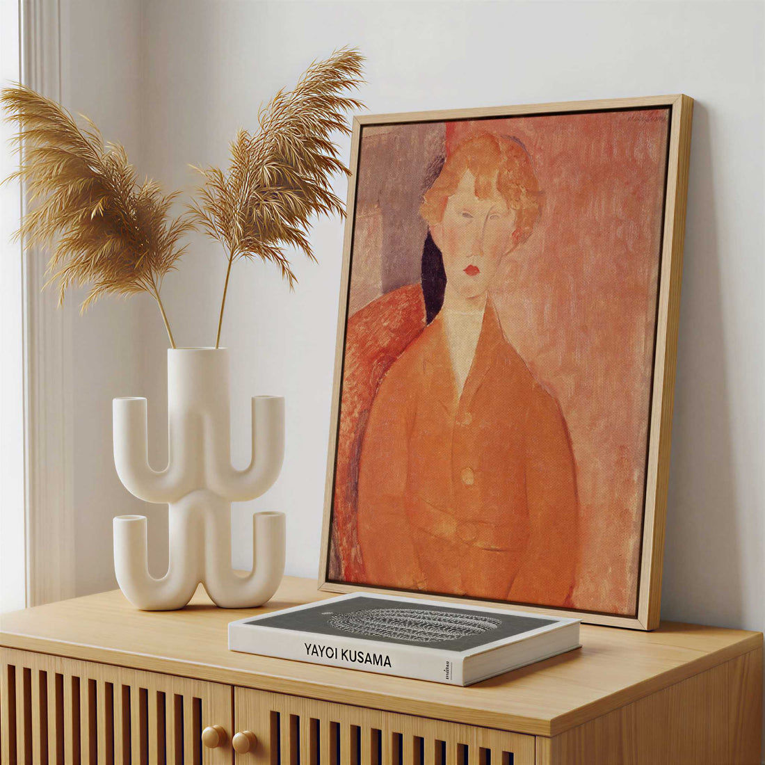 Framed Canvas - Framed canvas in a stylish interior setting