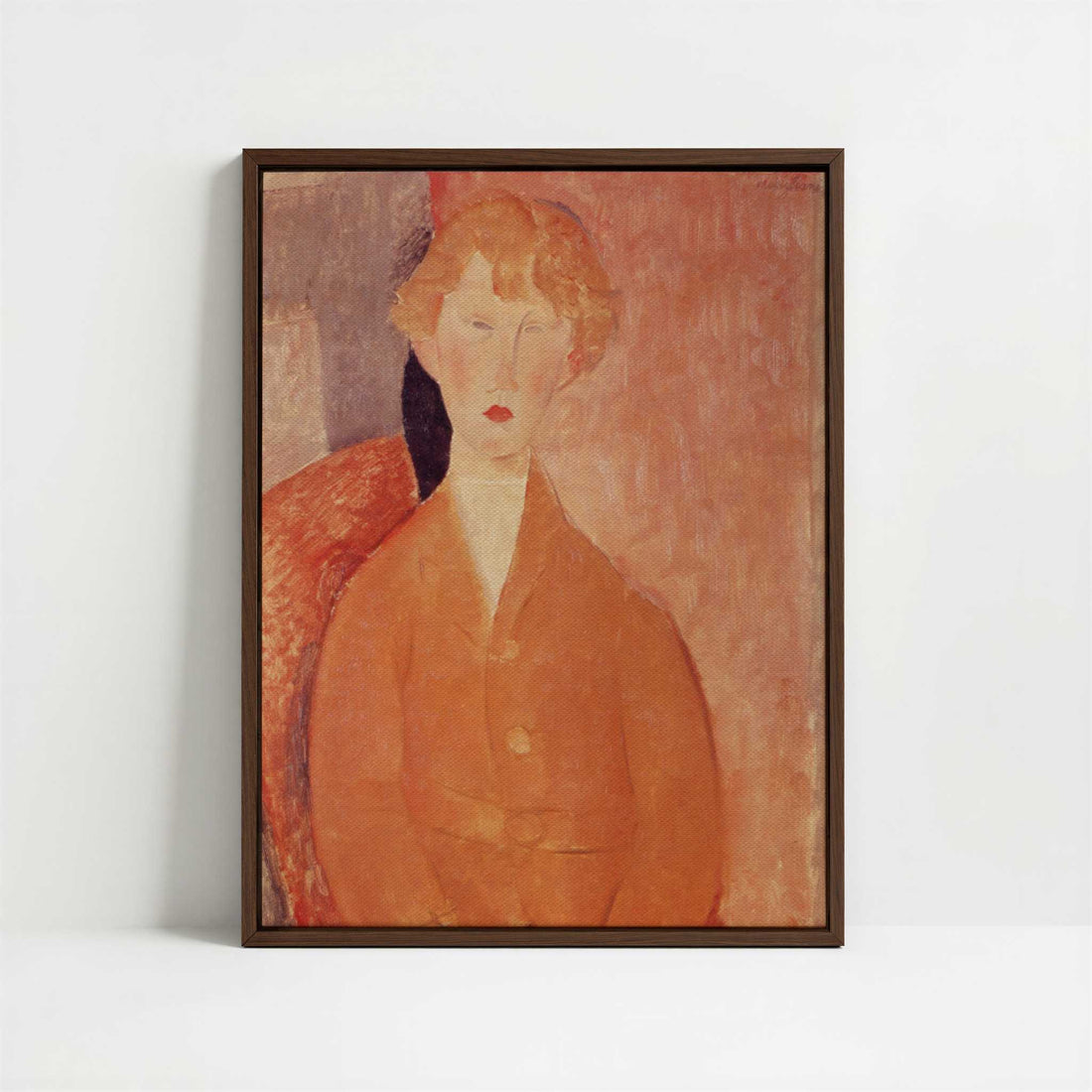 Framed Canvas - Framed canvas in dark wood color frame