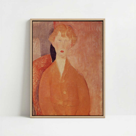 Framed Canvas - Framed canvas in oak color frame