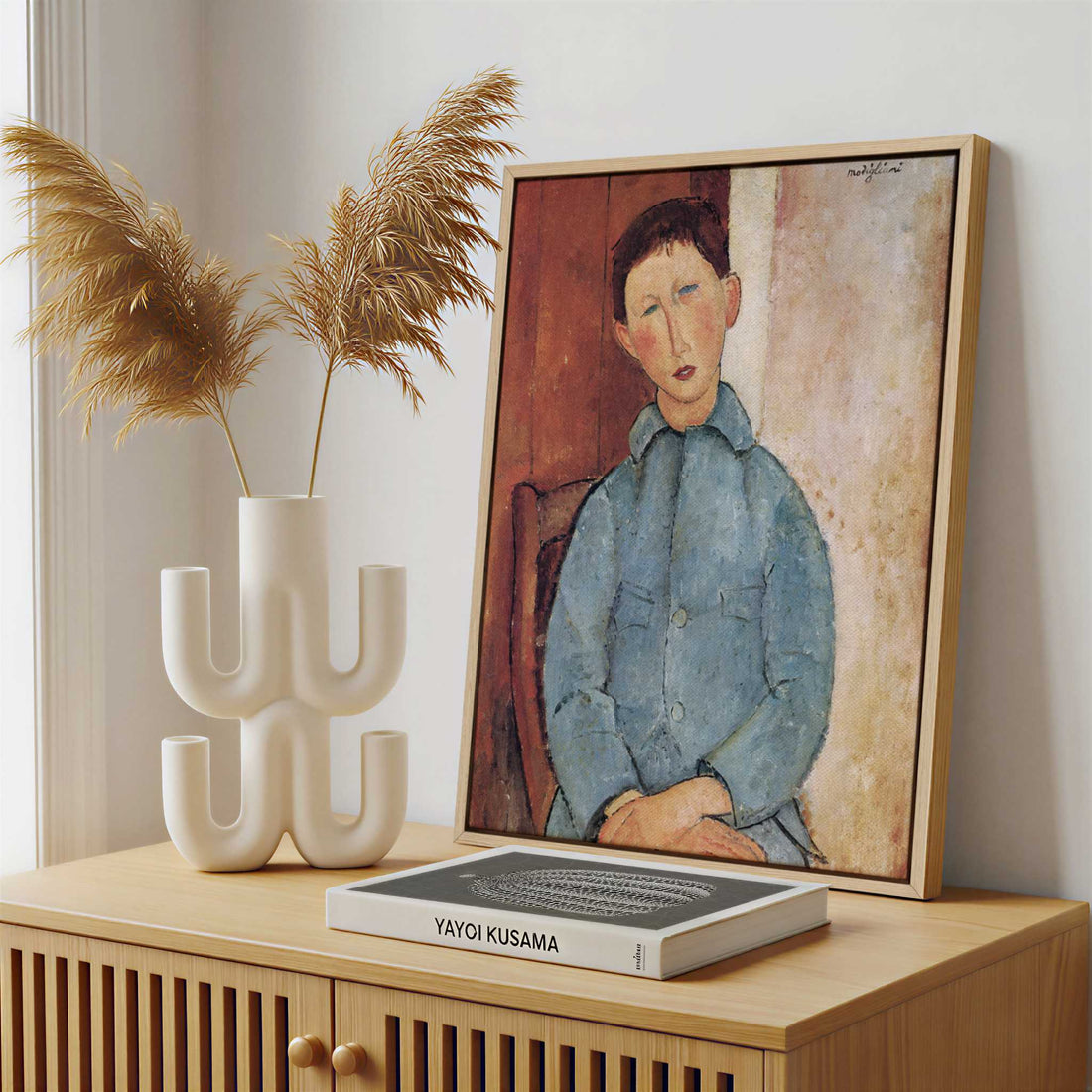 Framed Canvas - Framed canvas in a stylish interior setting