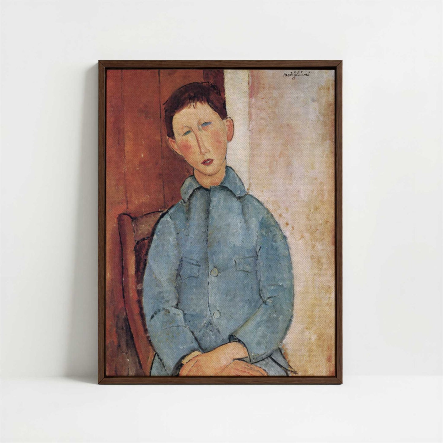 Framed Canvas - Framed canvas in dark wood color frame