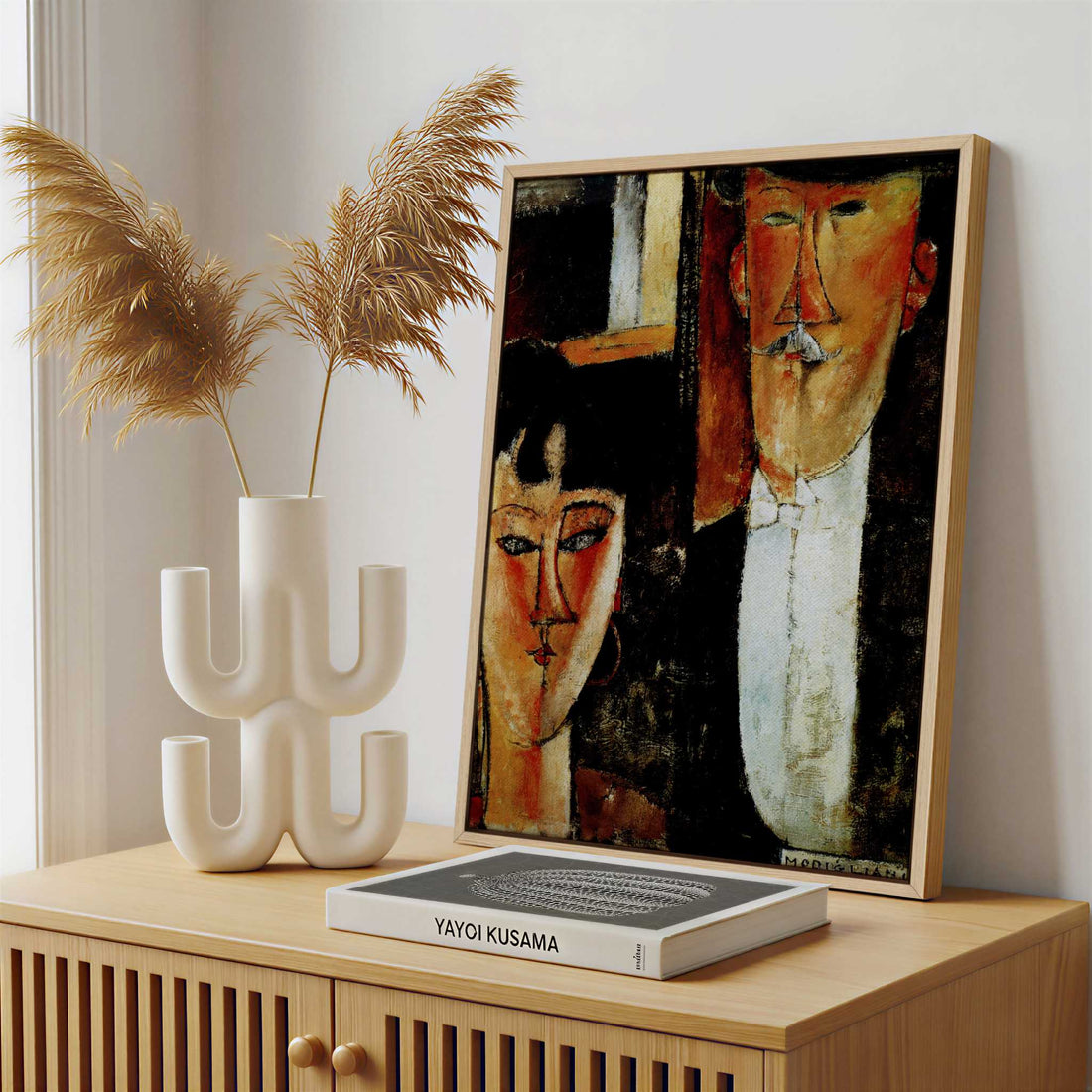 Framed Canvas - Framed canvas in a stylish interior setting