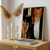 Framed Canvas - Framed canvas in a stylish interior setting