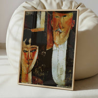 Bride & Groom (1915–16) by Amedeo Modigliani – Art Print - Interior inspiration