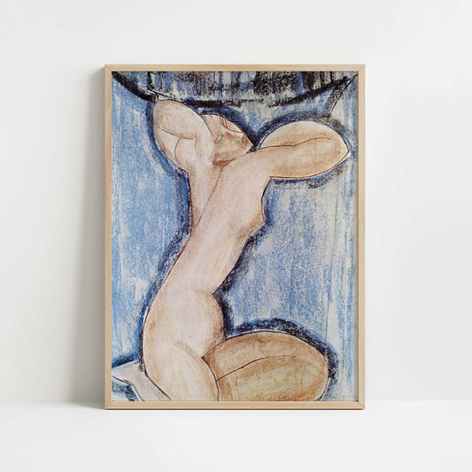 Caryatid (1910-16) by Amedeo Modigliani – Art Print - Art print in oak frame