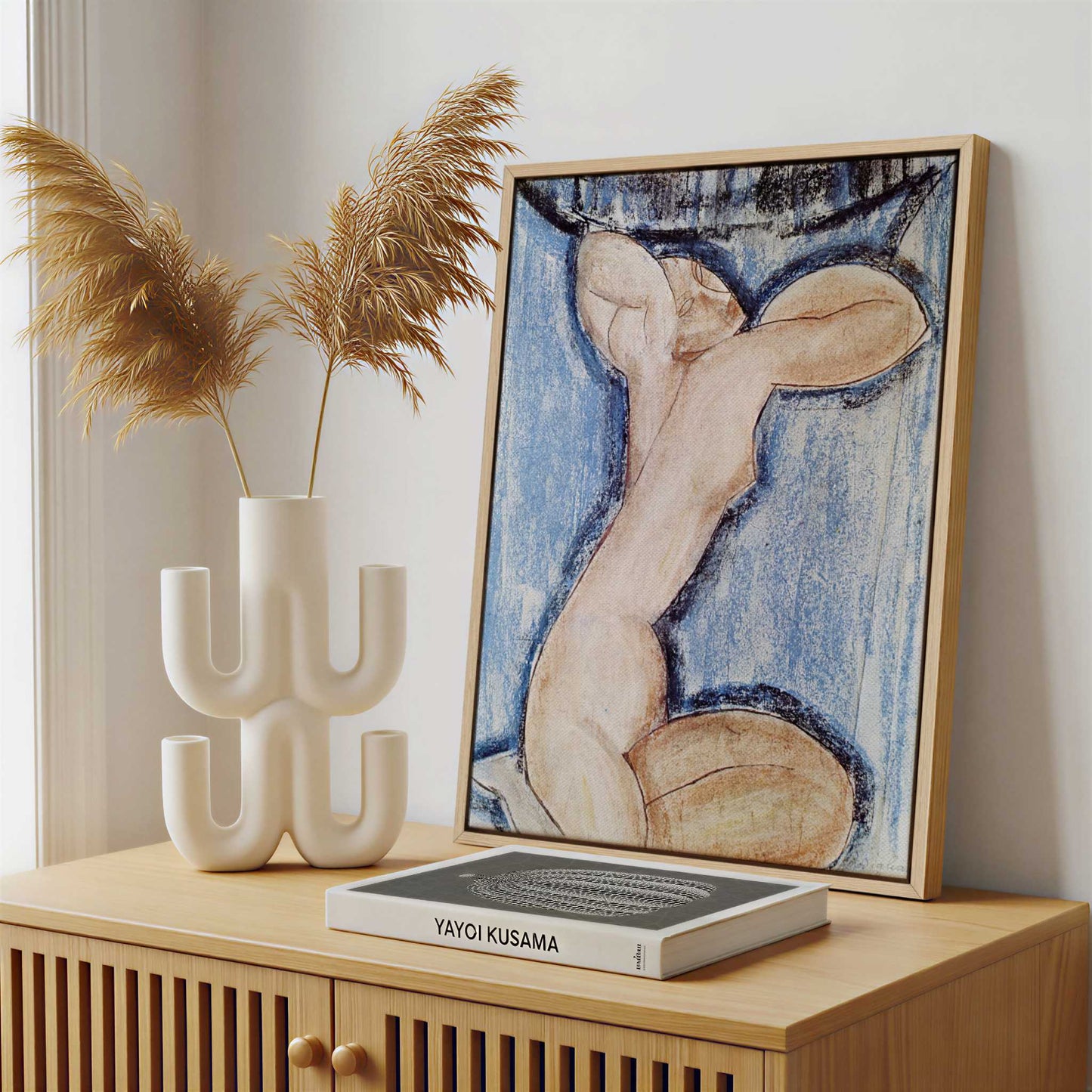 Framed Canvas - Framed canvas in a stylish interior setting