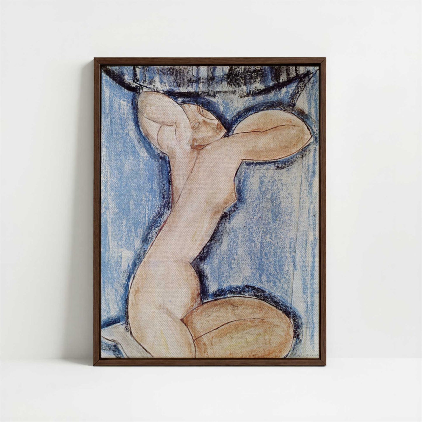 Framed Canvas - Framed canvas in dark wood color frame