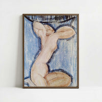 Caryatid (1910-16) by Amedeo Modigliani – Art Print - Art print in dark wood frame