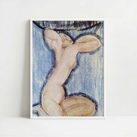 Caryatid (1910-16) by Amedeo Modigliani – Art Print - Art print in white frame