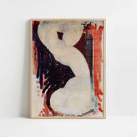 Caryatid (1913-14) by Amedeo Modigliani – Art Print - Art print in oak frame