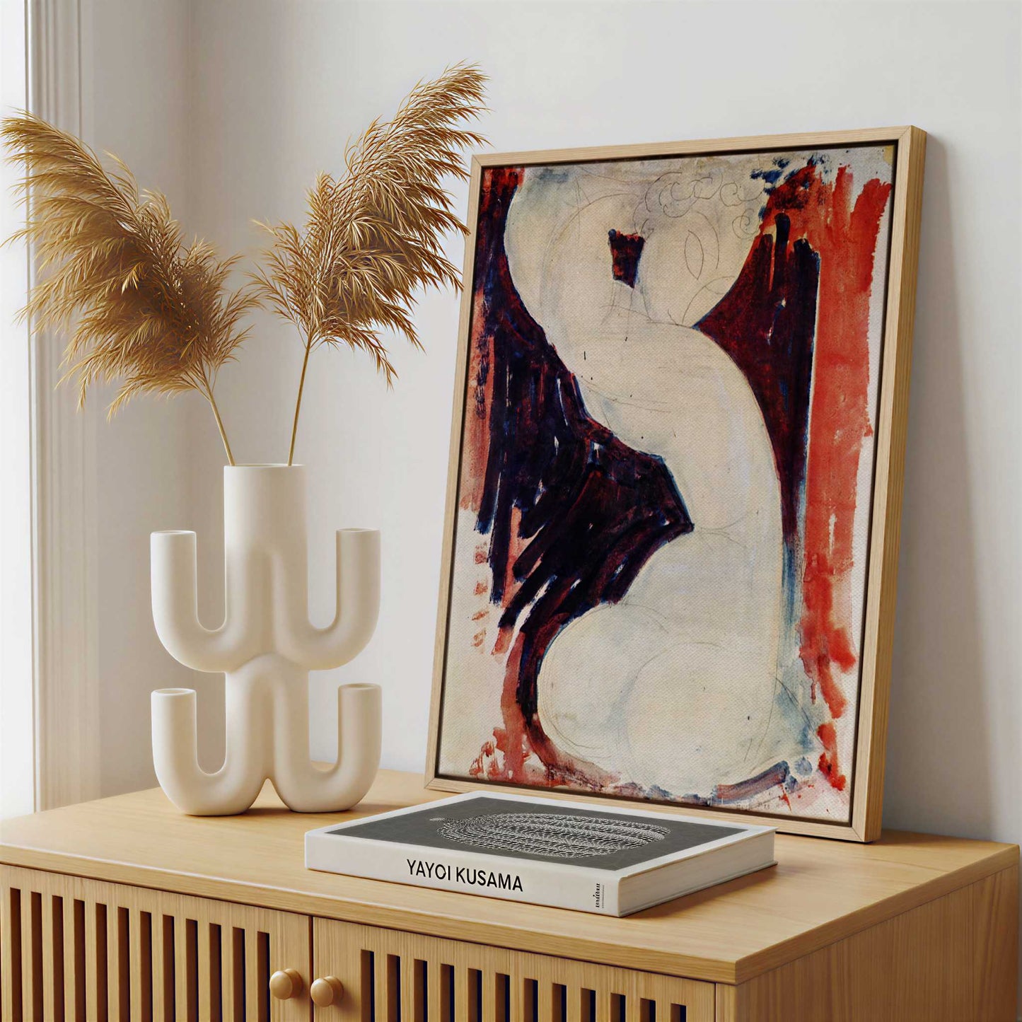 Framed Canvas - Framed canvas in a stylish interior setting