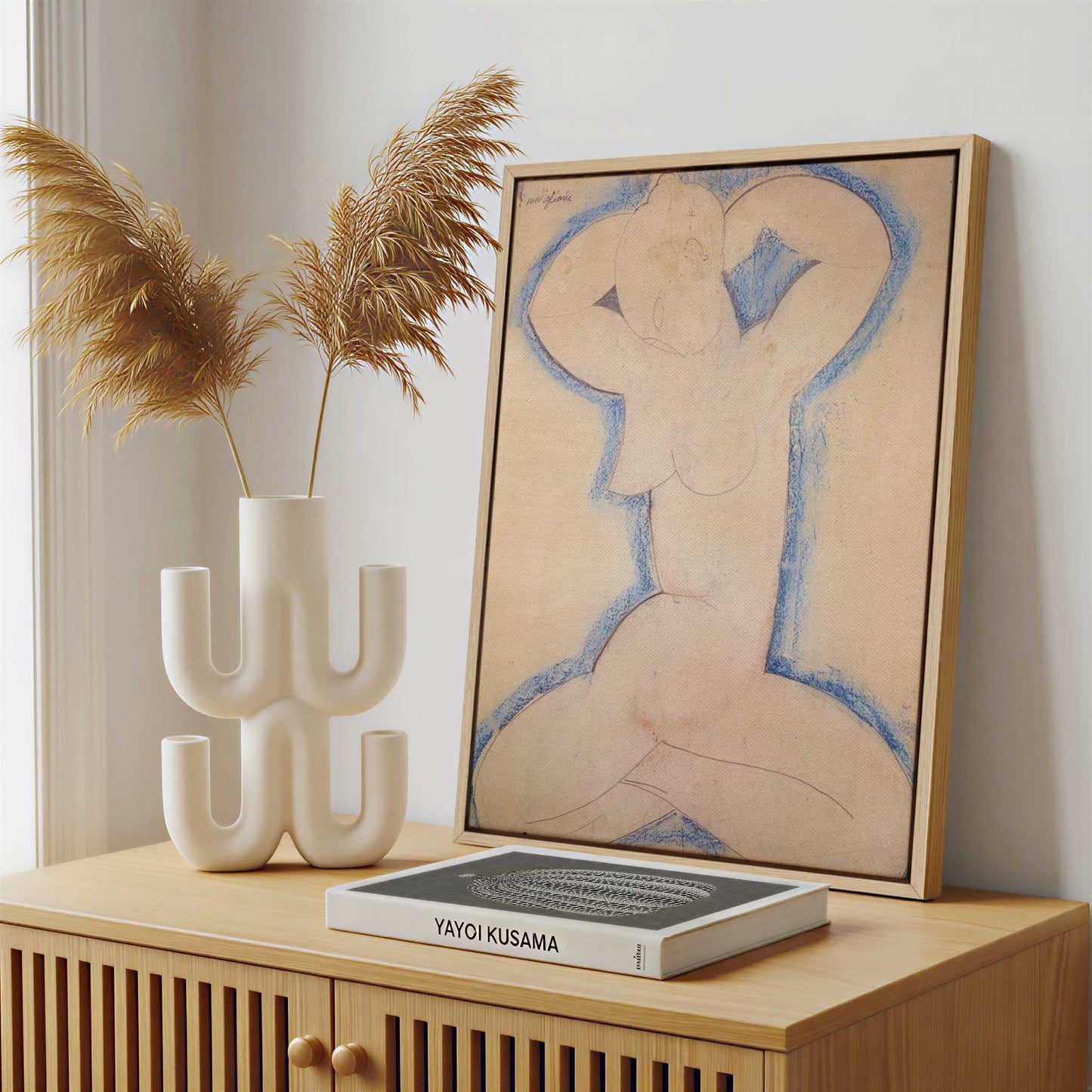 Framed Canvas - Framed canvas in a stylish interior setting