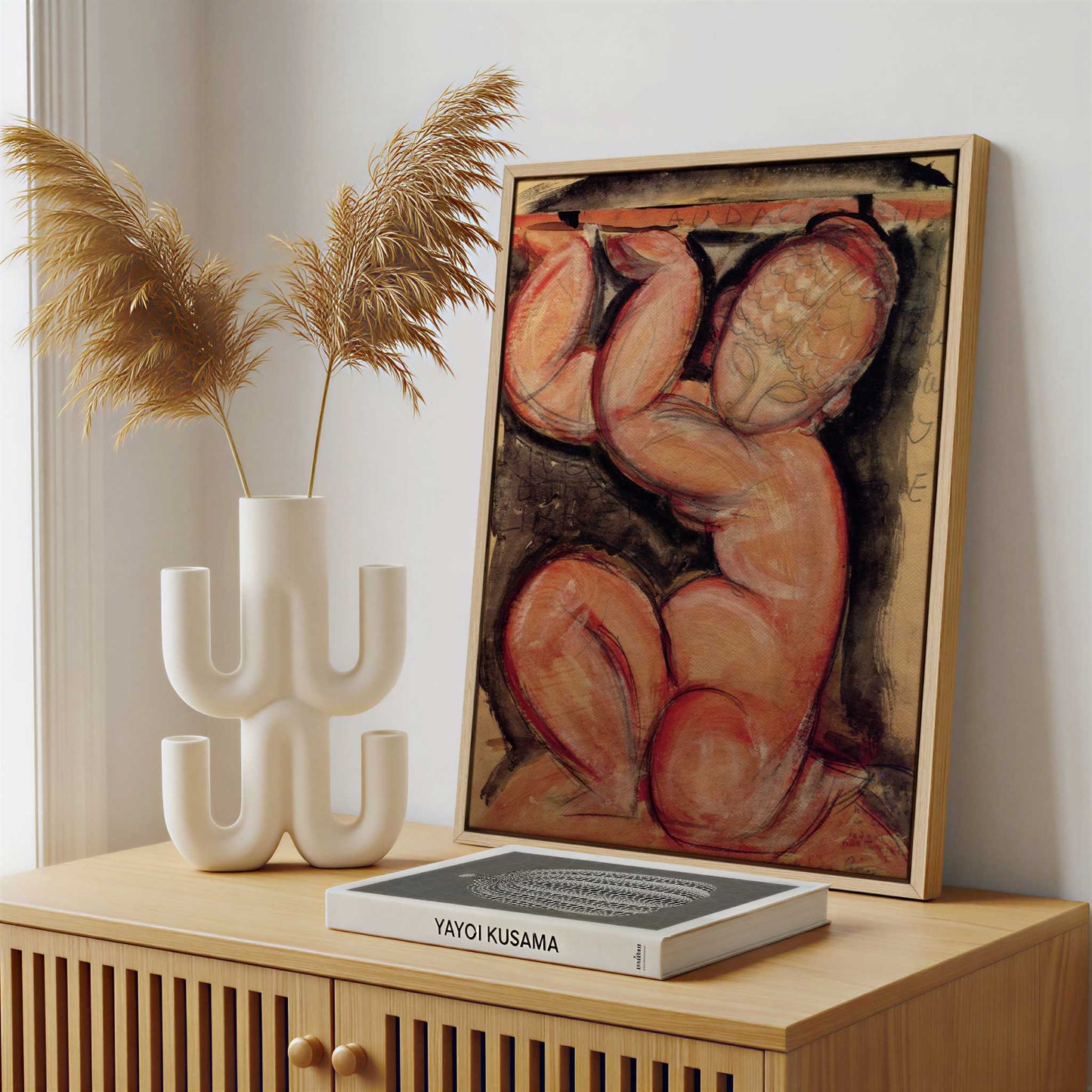 Framed Canvas - Framed canvas in a stylish interior setting