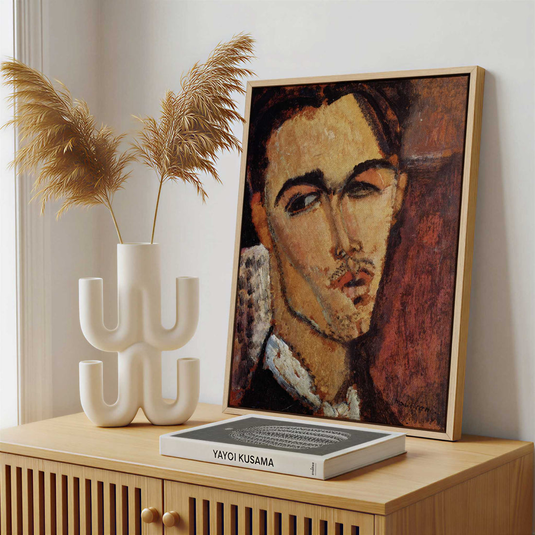 Framed Canvas - Framed canvas in a stylish interior setting