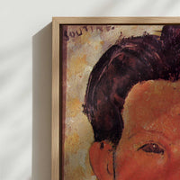 Framed Canvas - Close-up detail and texture of the framed canvas