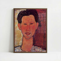 Chaime Soutine (1915) by Amedeo Modigliani – Art Print - Art print in dark wood frame