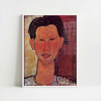 Chaime Soutine (1915) by Amedeo Modigliani – Art Print - Art print in white frame