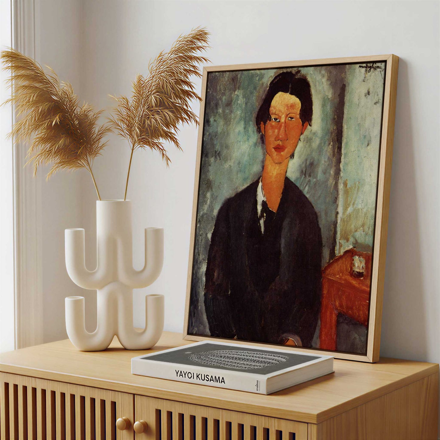 Framed Canvas - Framed canvas in a stylish interior setting