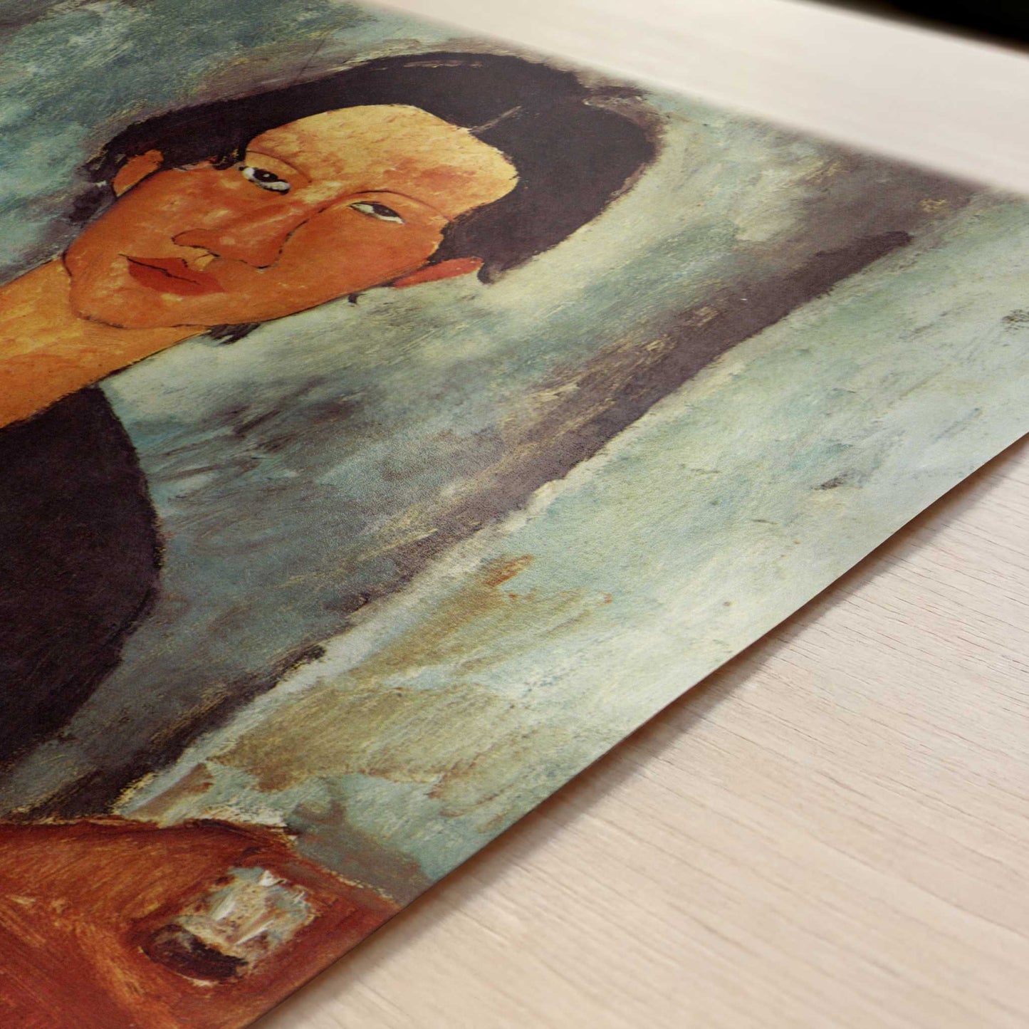 Chaime Soutine (1916–17) by Amedeo Modigliani – Art Print - Close-up detail of the art print