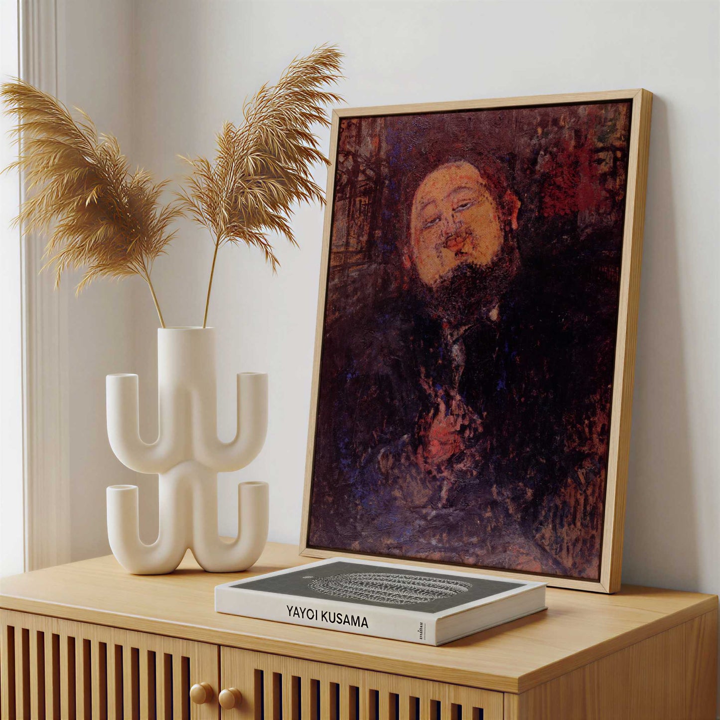Framed Canvas - Framed canvas in a stylish interior setting