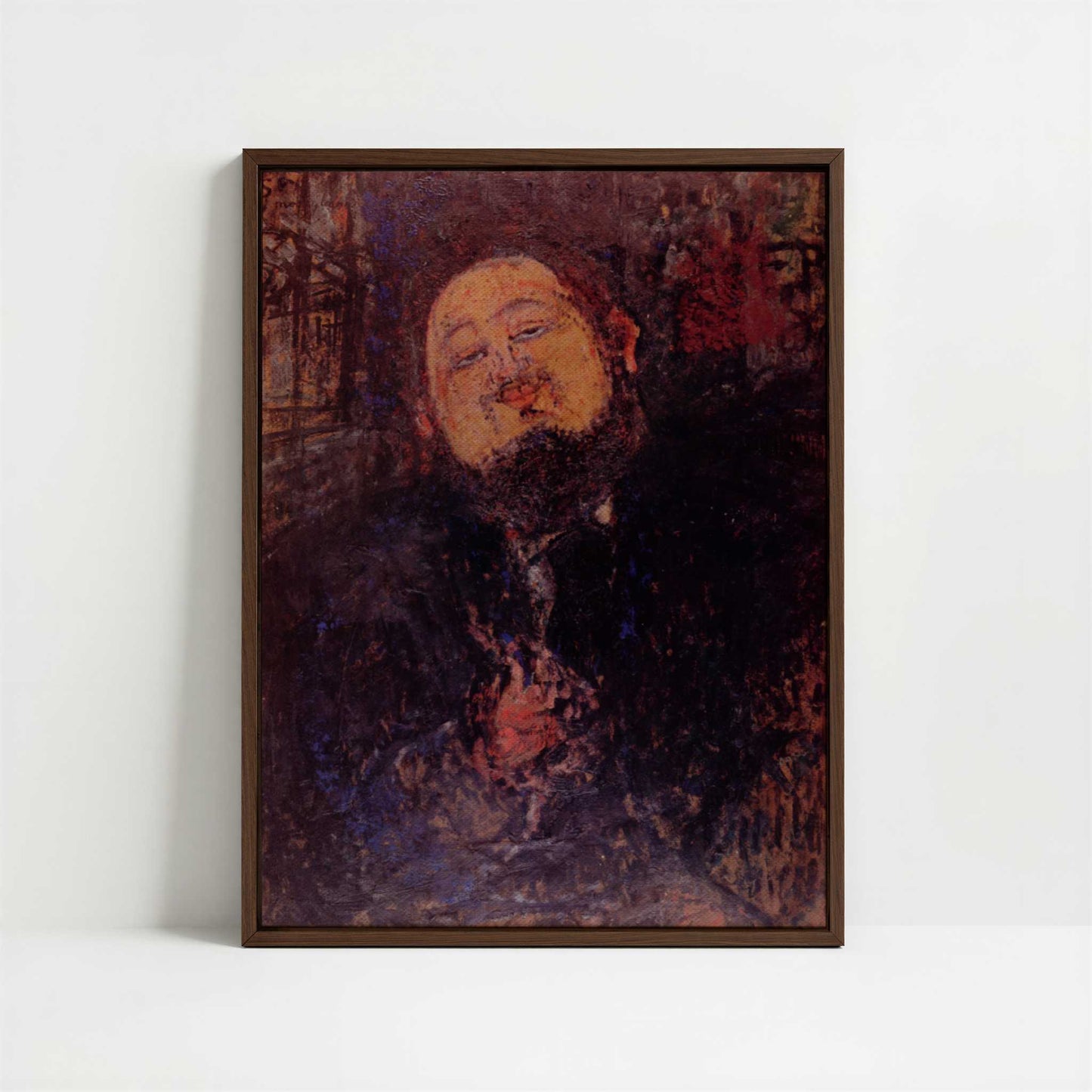 Framed Canvas - Framed canvas in dark wood color frame
