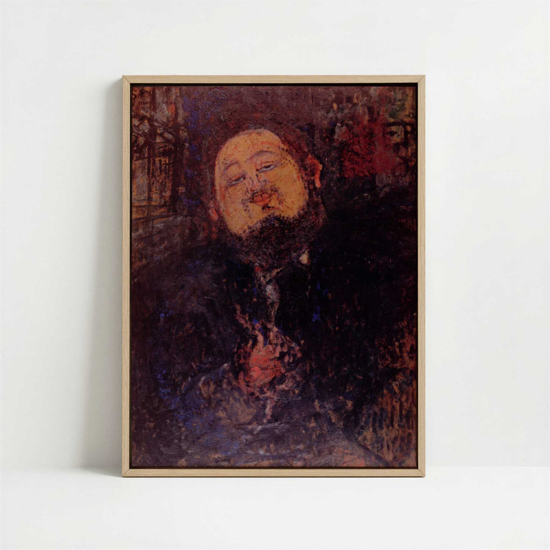 Framed Canvas - Framed canvas in oak color frame