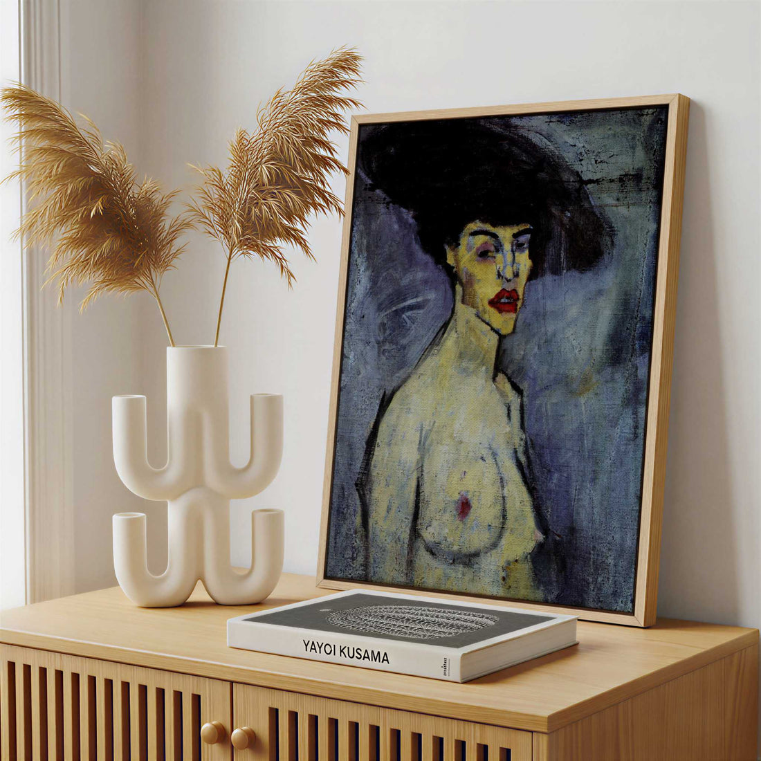 Framed Canvas - Framed canvas in a stylish interior setting
