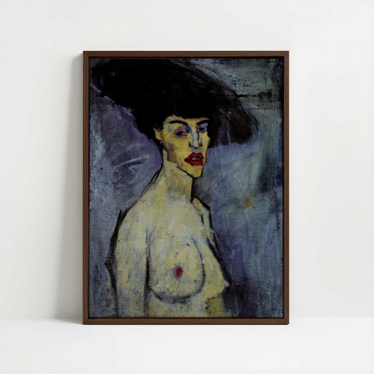 Framed Canvas - Framed canvas in dark wood color frame