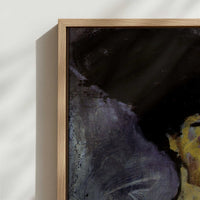 Framed Canvas - Close-up detail and texture of the framed canvas