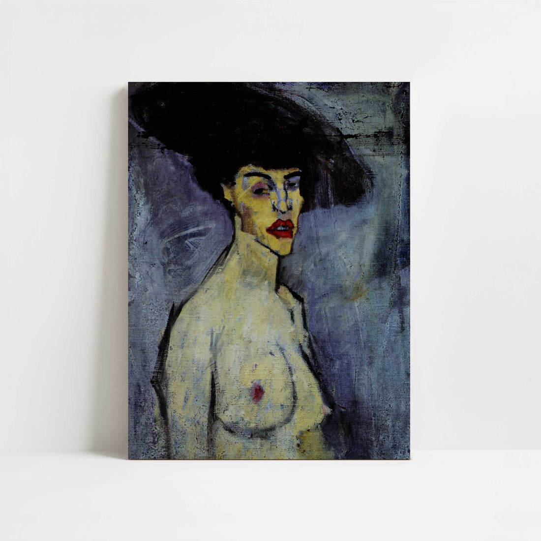 Female Nude with Hat (1907–8) by Amedeo Modigliani – Art Print - Unframed art print