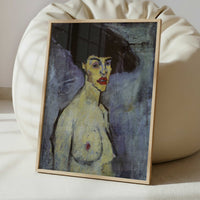 Female Nude with Hat (1907–8) by Amedeo Modigliani – Art Print - Interior inspiration