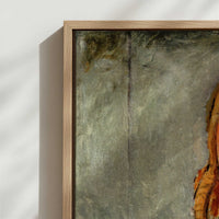 Framed Canvas - Close-up detail and texture of the framed canvas