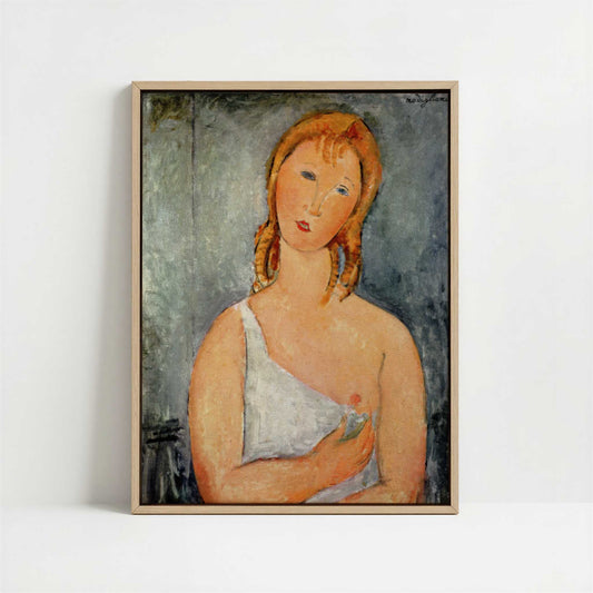Framed Canvas - Framed canvas in oak color frame