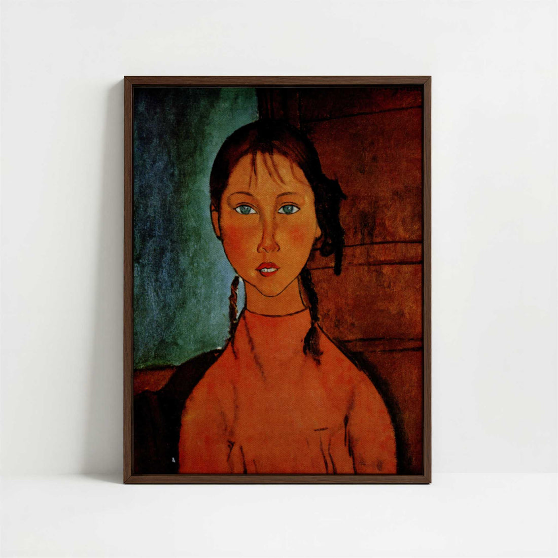 Framed Canvas - Framed canvas in dark wood color frame