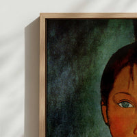 Framed Canvas - Close-up detail and texture of the framed canvas