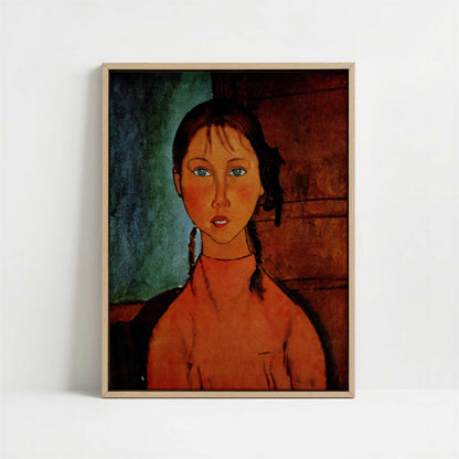 Framed Canvas - Framed canvas in oak color frame