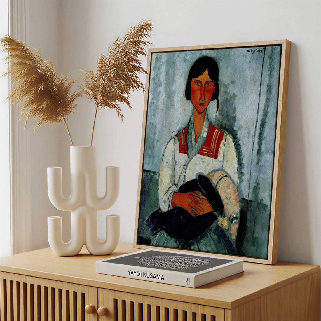 Framed Canvas - Framed canvas in a stylish interior setting