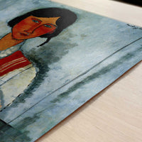 Gypsy Woman with Baby (1919) by Amedeo Modigliani – Art Print - Close-up detail of the art print