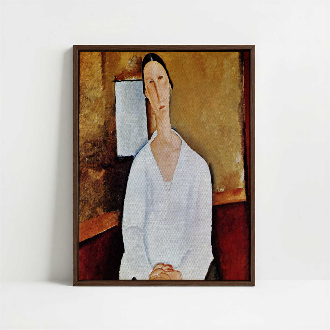 Framed Canvas - Framed canvas in dark wood color frame