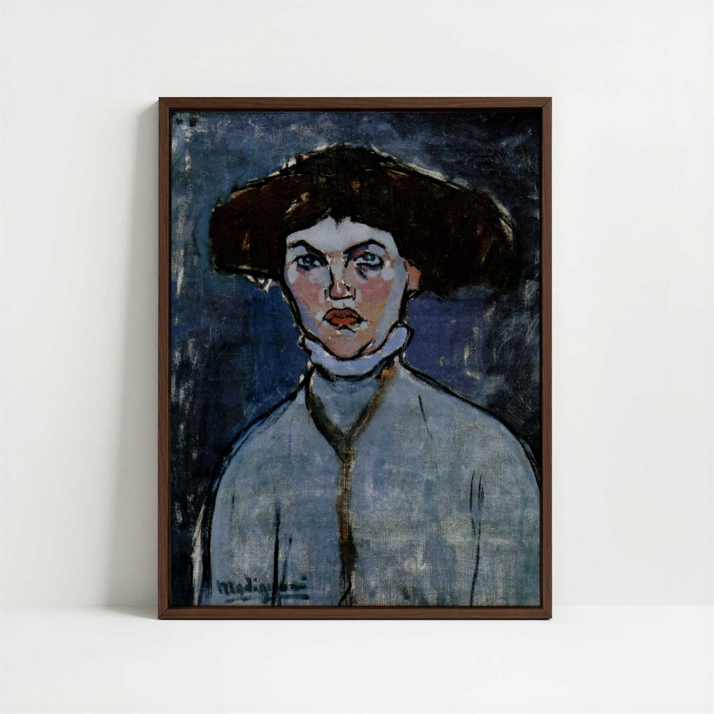 Framed Canvas - Framed canvas in dark wood color frame