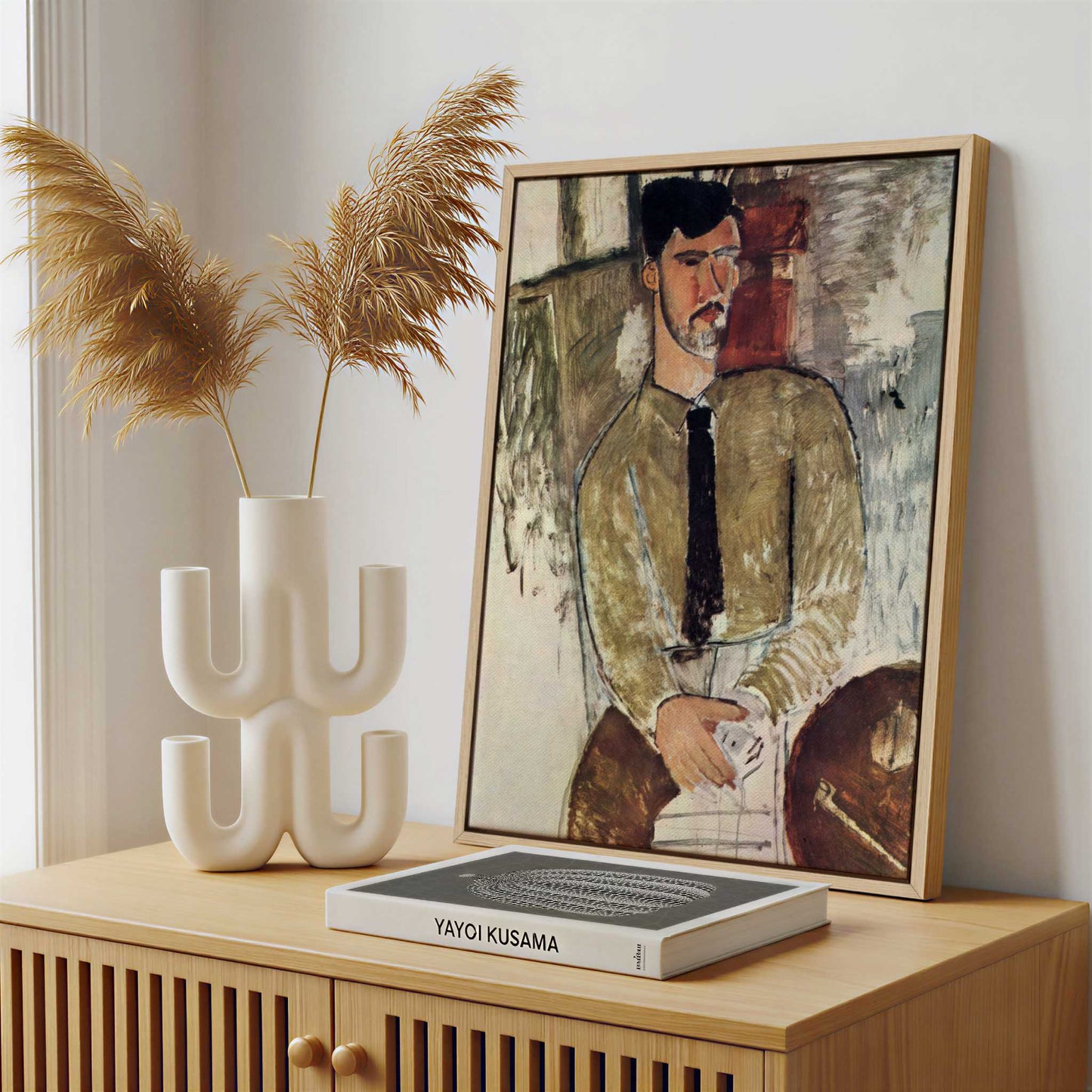 Framed Canvas - Framed canvas in a stylish interior setting